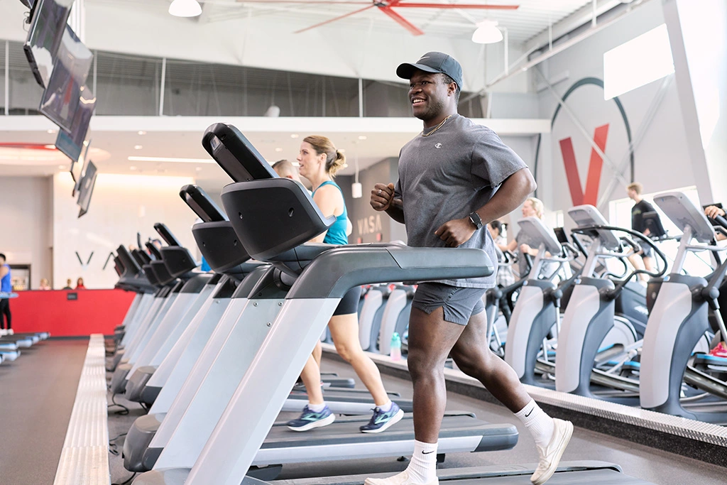 Male athlete on treadmill at VASA Fitness